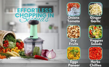 Manual Hand Press Vegetable Chopper – Multipurpose Kitchen Cutter for Fast, Easy & Effortless Chopping (No Electricity Required) 1000ML